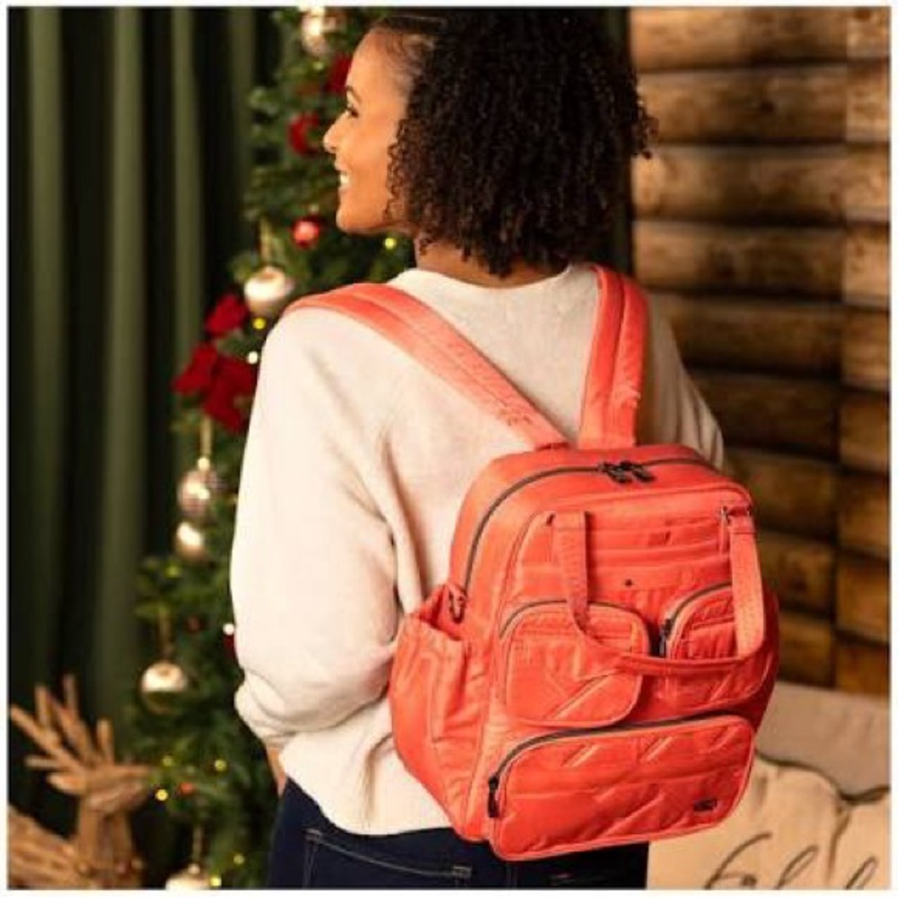 Lug Legacy Mini Puddle Jumper Backpack Crossbody Bag NWT Flamingo Foliage - Picture 7 of 13